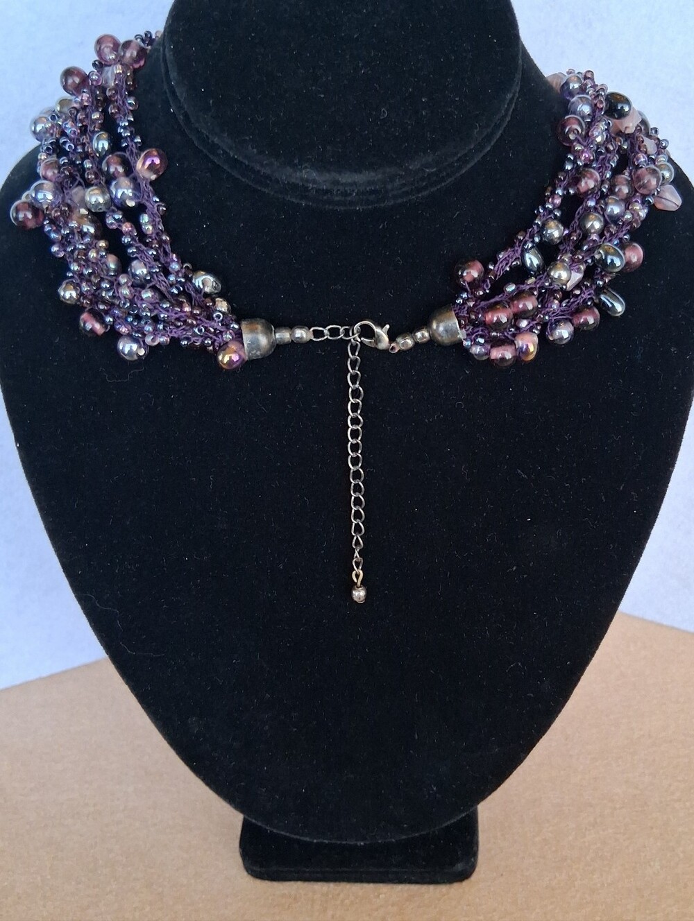 Purple Beaded Multi-Strand Necklace - Women - Picture 2 of 7
